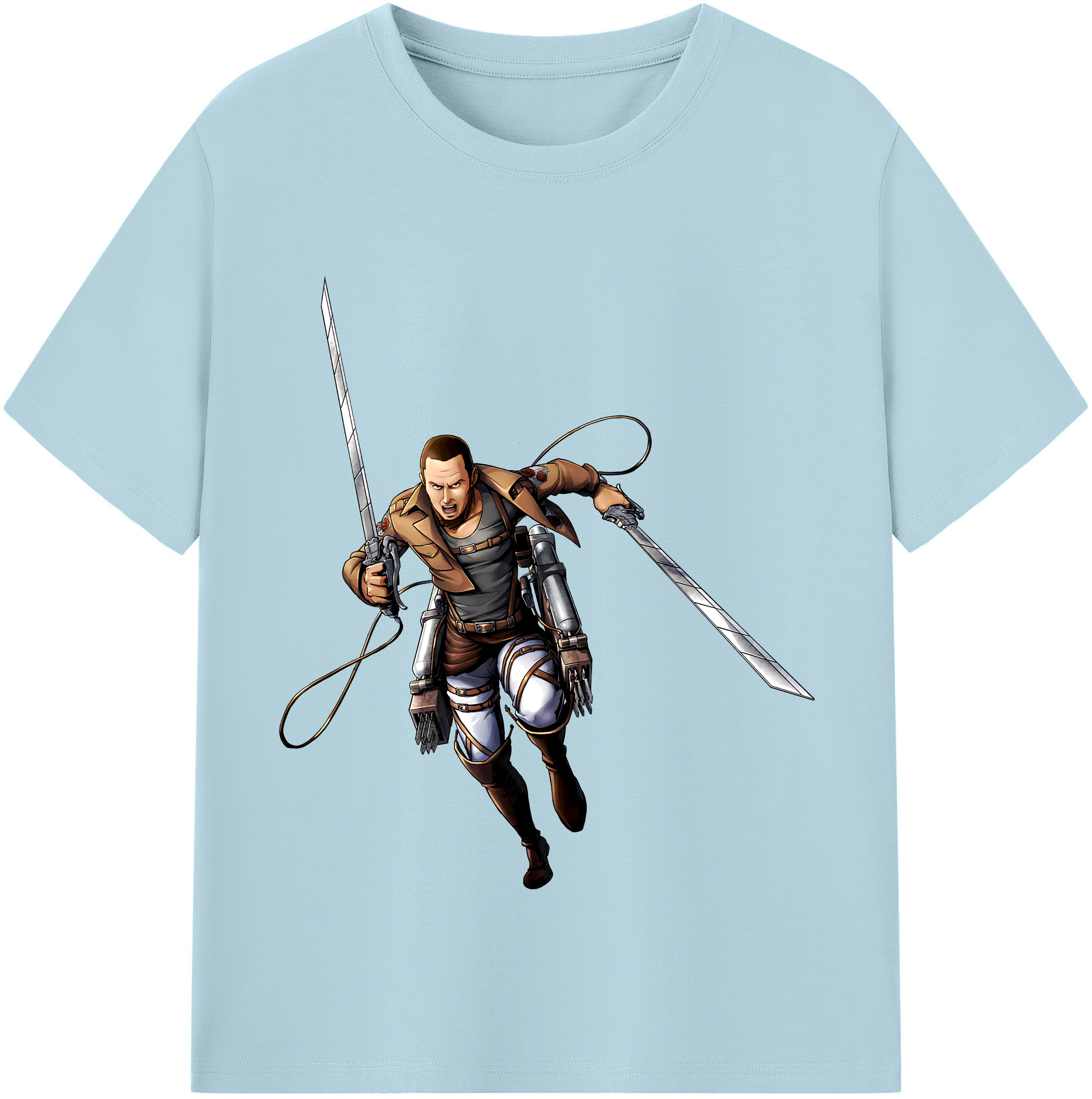 （画像用） 進撃の巨人 Attack on Titan 綿100％半袖Tシャツ（フロントプリント）